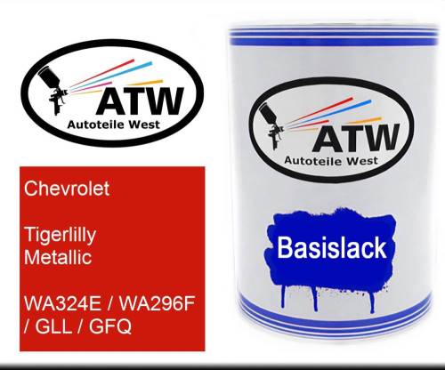 Chevrolet, Tigerlilly Metallic, WA324E / WA296F / GLL / GFQ: 500ml Lackdose, von ATW Autoteile West.